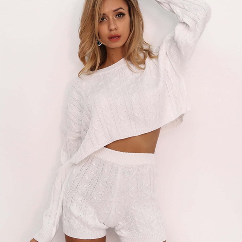 All white 2 piece set